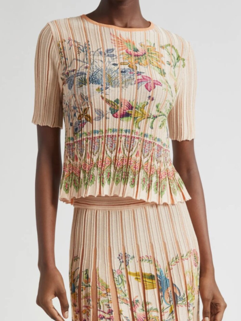 Etro Short Sleeve Sweater botanical